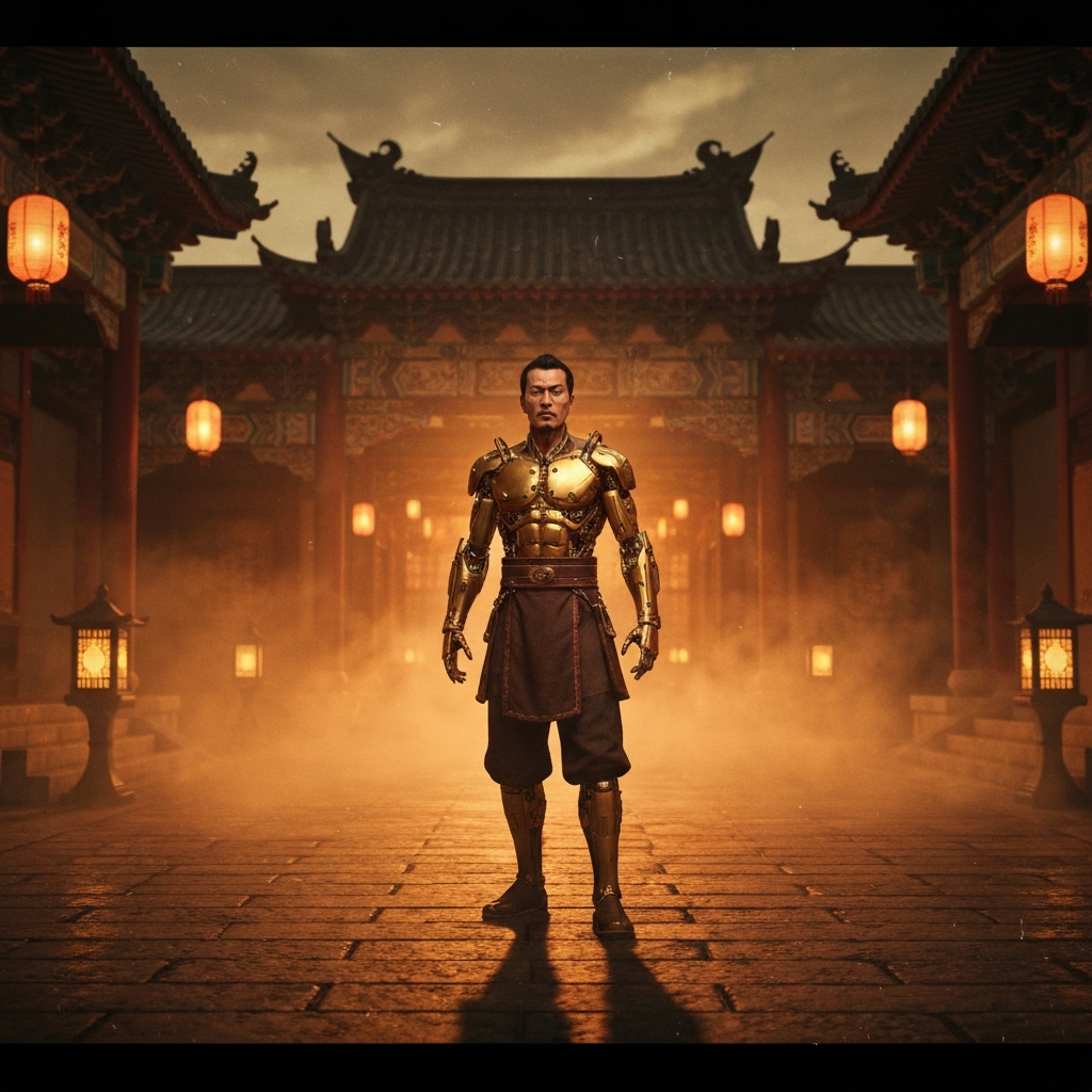 赛博武侠（风格骨架·留白填充）